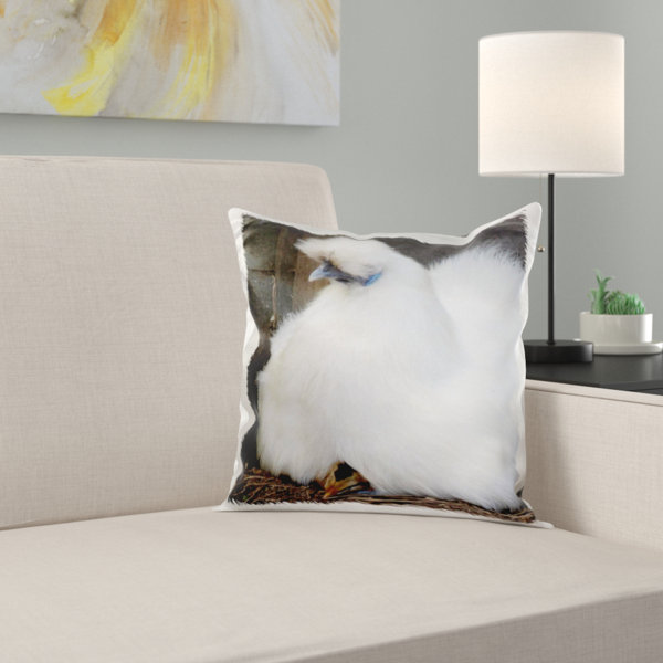 East Urban Home Cute Chick And Fluffy Chicken Mother Pillow Cover