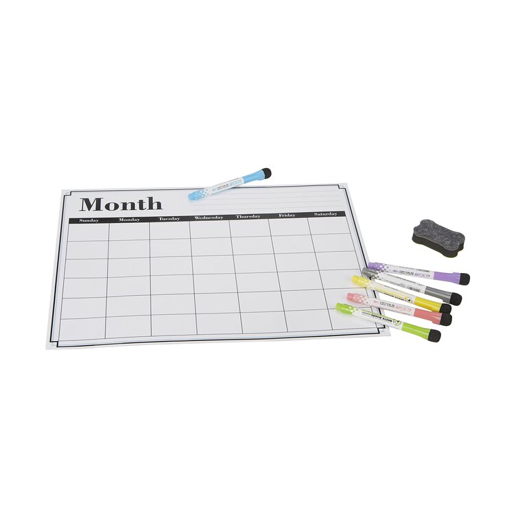scheuren Ontevreden Egoïsme Inbox Zero Monthly Calendar Magnetic Wall Mounted Whiteboard, 13" x 17" &  Reviews | Wayfair