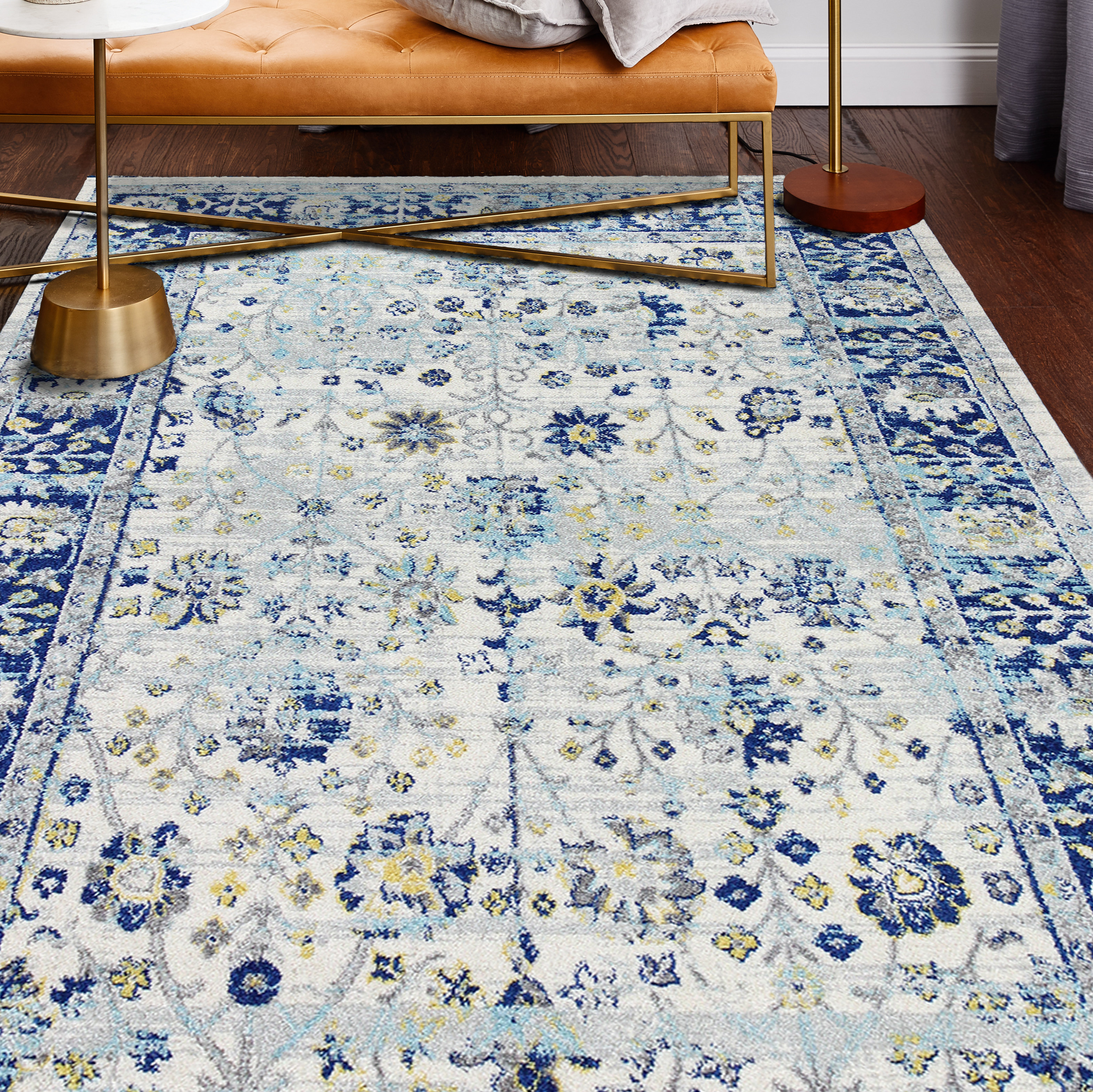 Chupp Ivory Blue Yellow Area Rug Reviews Joss Main