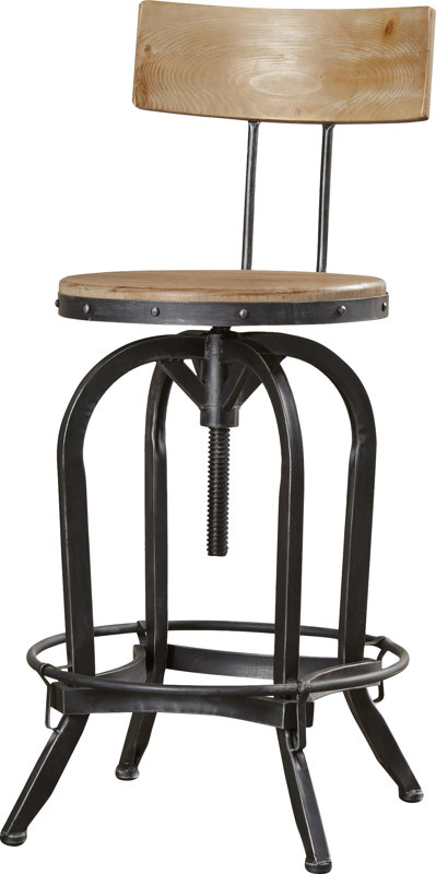 Oria Adjustable Height Swivel Bar Stool