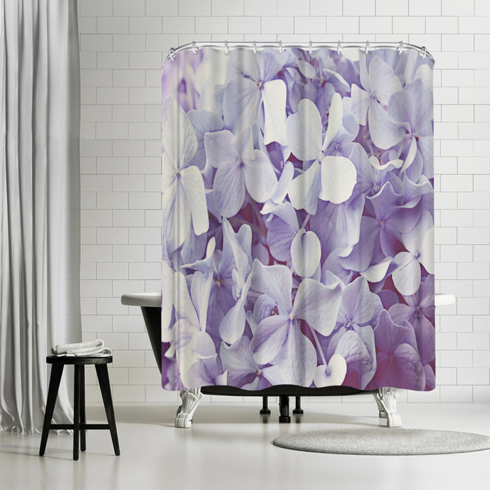 East Urban Home The Gingham Owl Blooming Hydrangeas Shower Curtain
