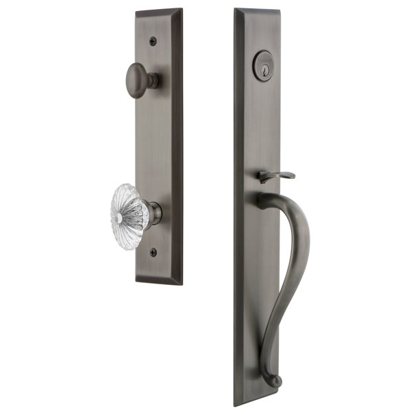 Fifth Avenue S Grip Single Cylinder Handleset with Interior Knob by Grandeur
