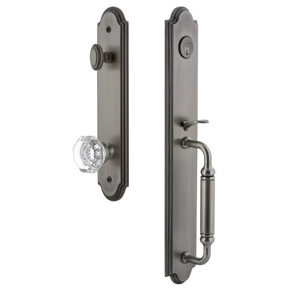 Arc C Grip Single Cylinder Handleset with Chambord Knob by Grandeur