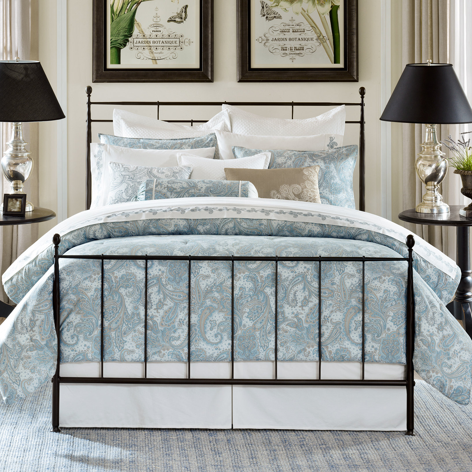 Harbor House Linen Mini Duvet Cover Set Blue King