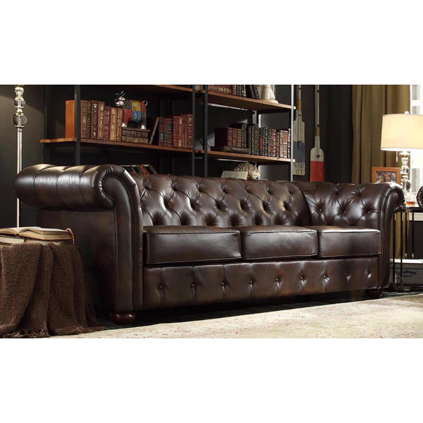 Vegard Chesterfield Faux Leather Sofa By Willa Arlo Vegard Chesterfield Faux Leather Sofa By Willa Arlo
