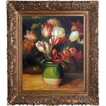 Tori Home Tulips In A Vase Canvas Art Oil Painting Print On