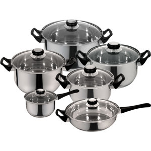 Monterrey 12 Piece Priminute Stainless Steel Cookware Set