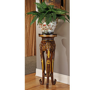 Pedestal Plant Stands Tables You Ll Love Wayfair Ca Majestic Elephant Pedestal Plant Stand
