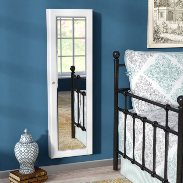 Alcott Hill Flora Wall Mounted Jewelry Armoire With Mirror