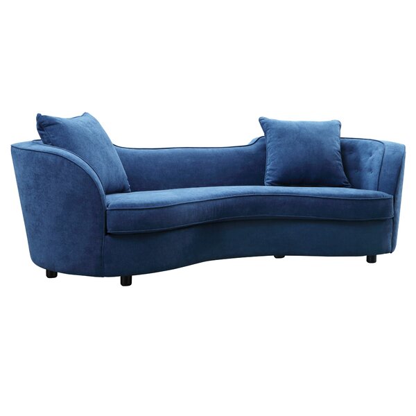 Kizer Curved Sofa By Everly Quinn