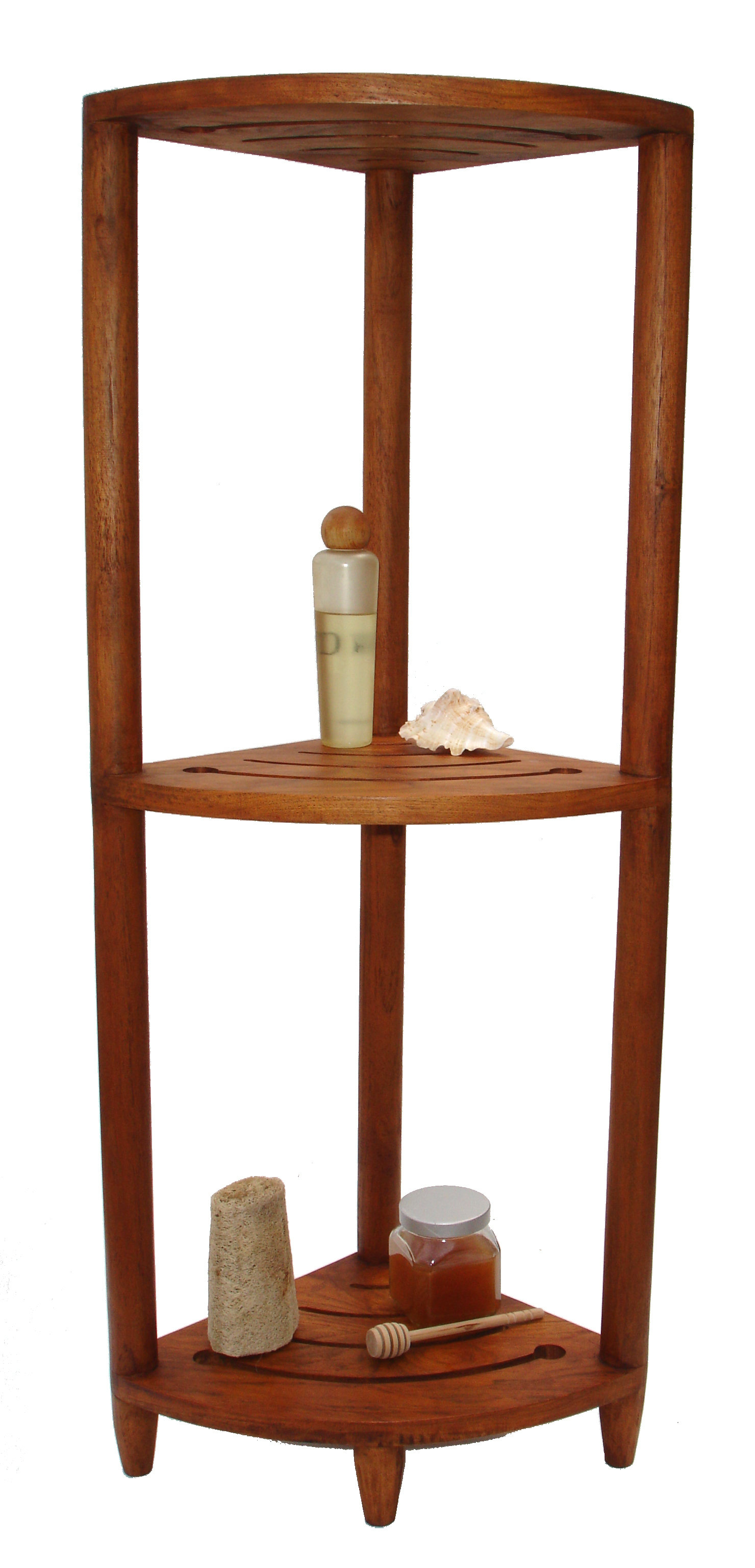 Rebrilliant Teak Corner Shower Caddy Reviews Wayfair