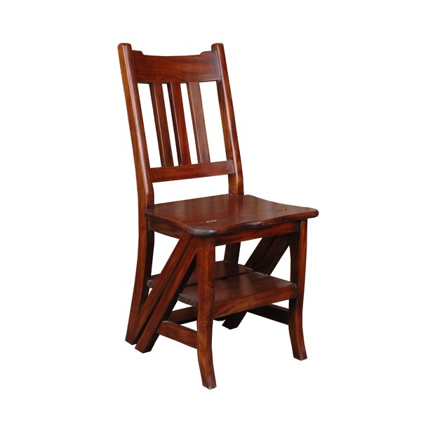 Plattsburgh Solid Wood Slat Back Side Chair In Brown By Loon Peak
