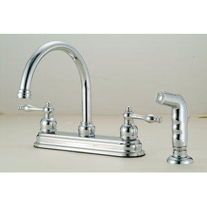 2 Handle Deck Mounted Standard Kitchen Faucet with Side Spray