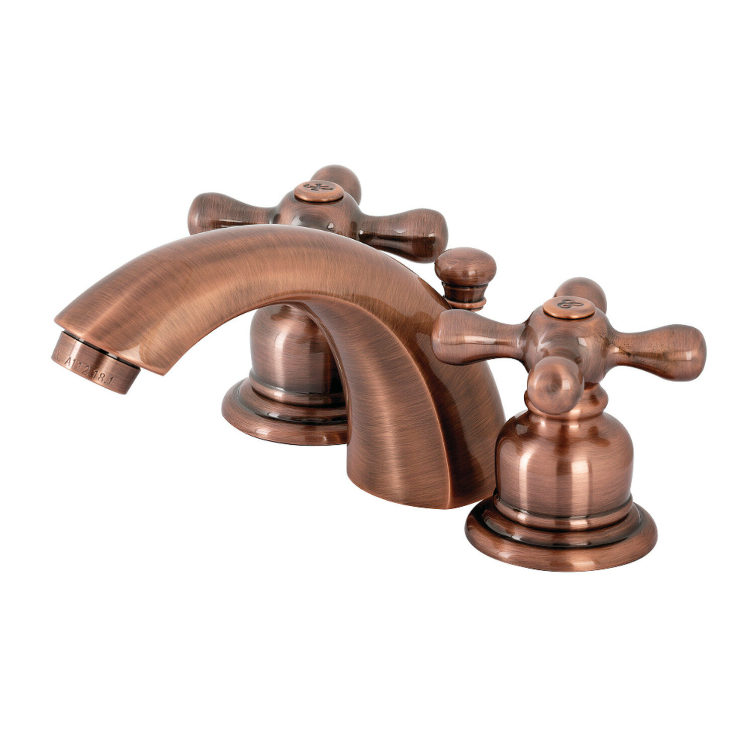 Victorian Widespread Mini Bathroom Faucet With Brass Pop Up Drain