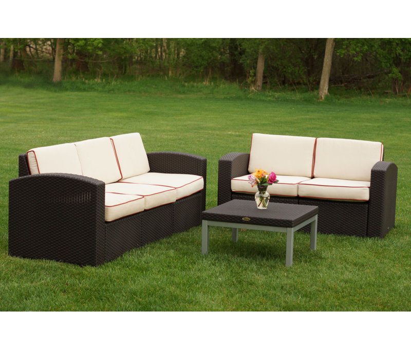 World Menagerie Ellie 3 Piece Rattan Sofa Set With Cushions Wayfair Ellie 3 Piece Rattan Sofa Set With Cushions