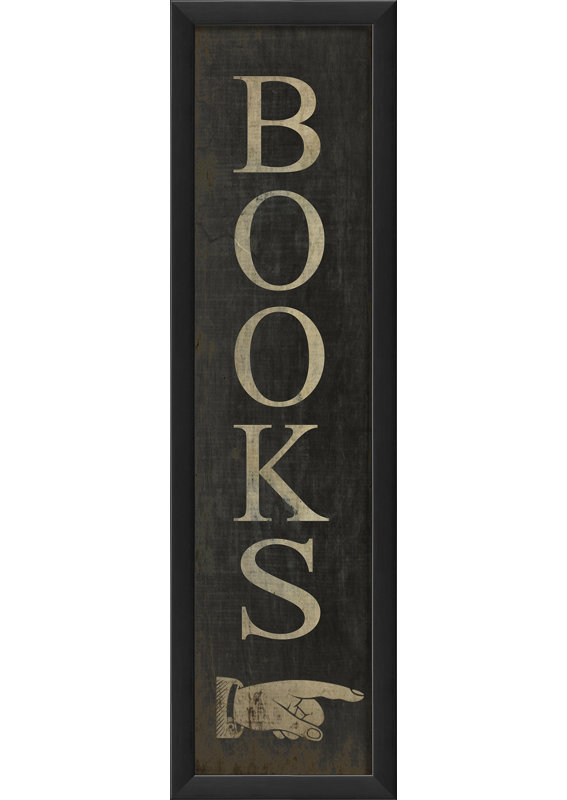 Books Framed Textual Art