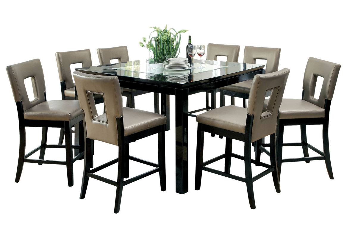 Hokku Designs Vanderbilte 9 Piece Counter Height Dining Set Vanderbilte 9 Piece Counter Height Dining Set