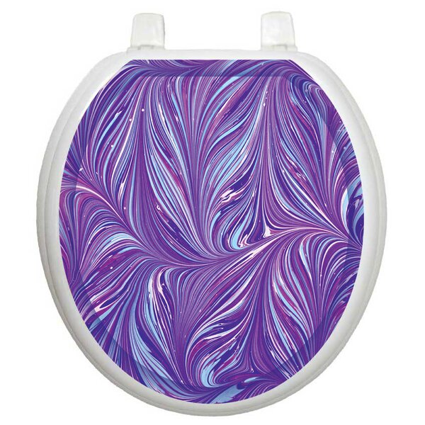 Classic Purple Plumes Toilet Seat Decal by Toilet Tattoos