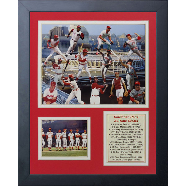 Cincinnati Reds Greats Framed Memorabilia by Legends Never Die