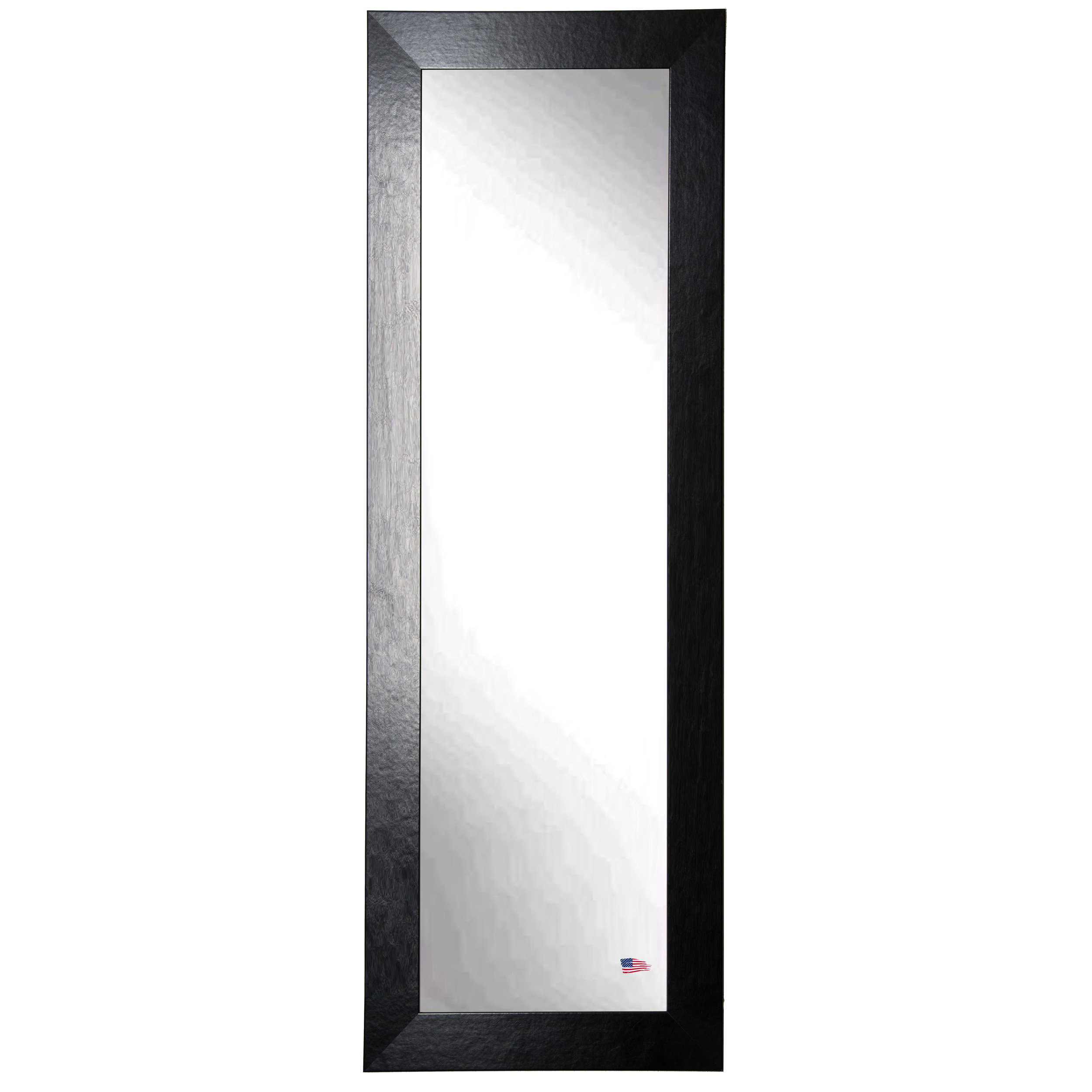 Darby Home Co Black Leather Full Length Body Mirror Wayfair