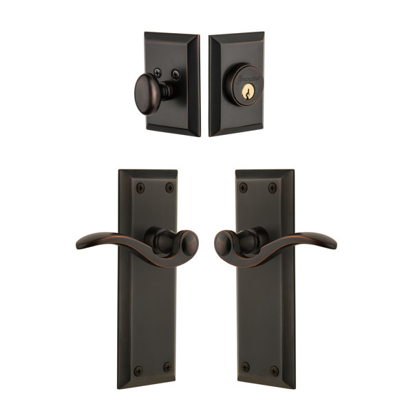 Fifth Avenue Keyed Door Lever by Grandeur