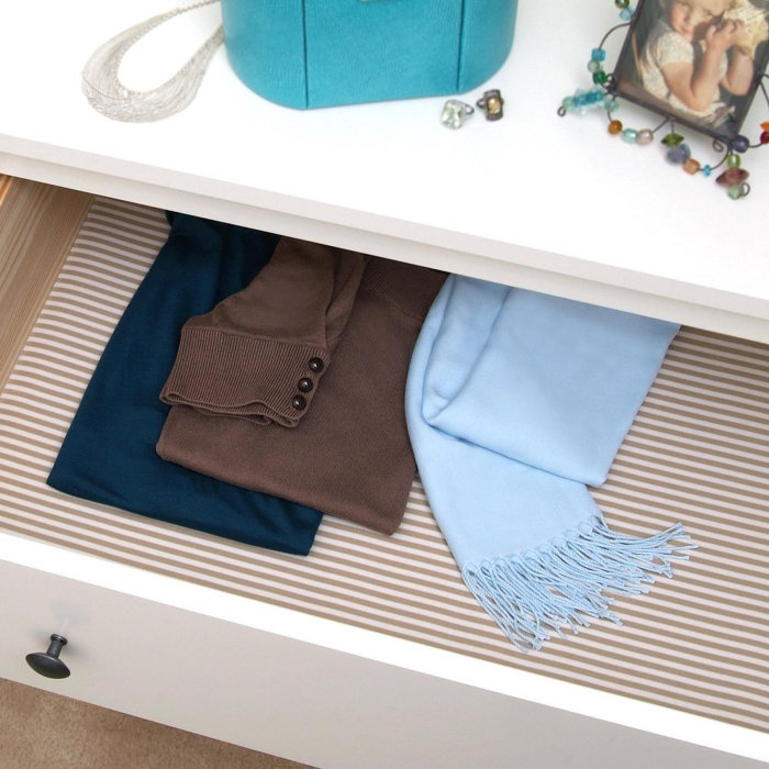 Contact Brand Non Adhesive Luxury Fabric Shelf And Drawer Liner