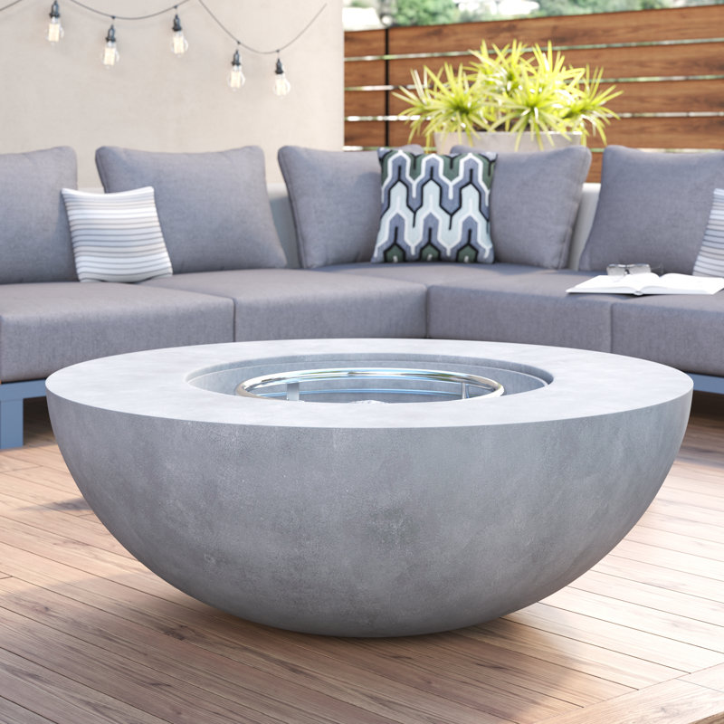 Elementi Lunar Concrete Fire Pit Reviews Wayfair