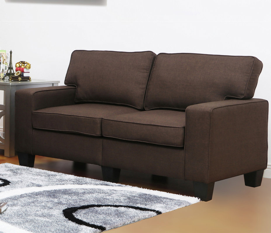 Living In Style Jordan Linen Modern Living Room Loveseat & Reviews ... Living In Style Jordan Linen Modern Living Room Loveseat & Reviews ...