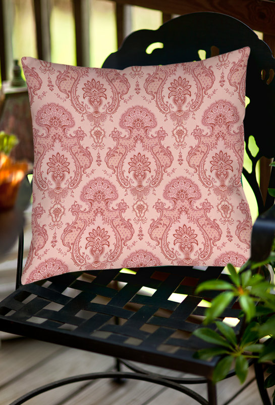 Manual Woodworkers & Weavers Damask Pattern Indoor/Outdoor Throw Pillow