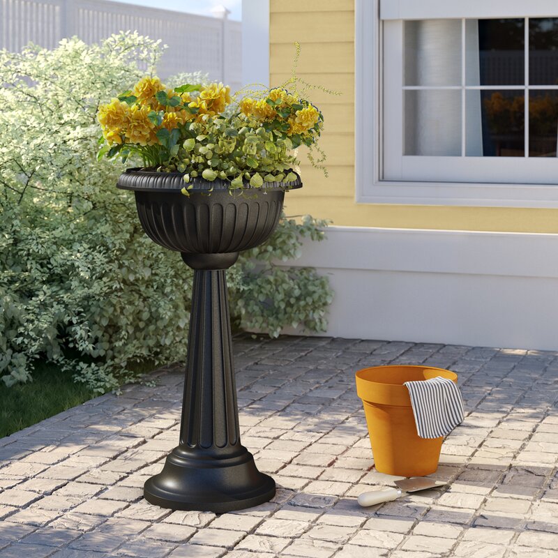 Sol 72 Outdoor Edgewater Pedestal Plastic Urn Planter & Reviews | Wayfair