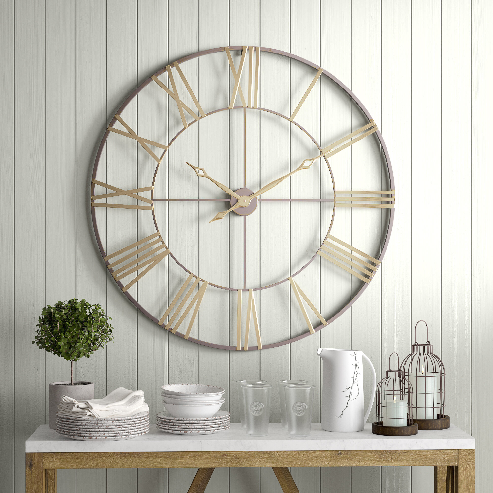 Large Wall Clock Farmhouse Wall Decor Oversized Wall Clock Modern Wall Clock Home Living Home Dcor Sultralineid