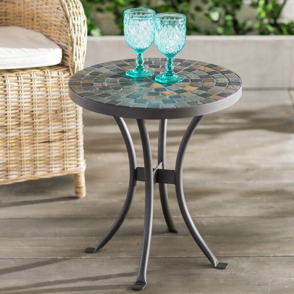 Brie Mosaic Side Table by Beachcrest Home