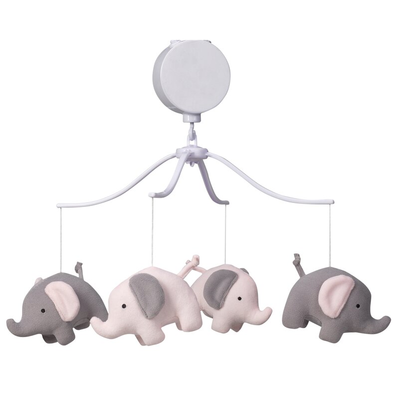 Bedtime Originals Eloise Elephant Musical Baby Crib Mobile