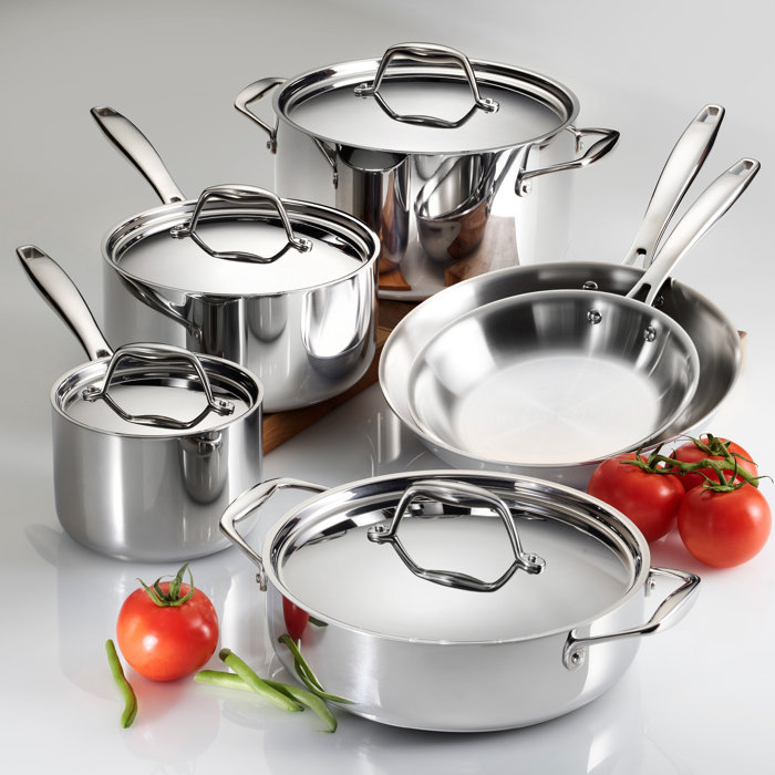 Tramontina Gourmet Tri Ply Clad 10 Piece Cookware Set Tramontina Gourmet Tri Ply Clad 10 Piece Cookware Set