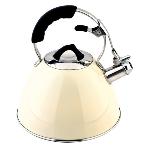 Aquatic Stainless Steel Whistling Stove Top Kettle CS-Kochsysteme by Carl Schmidt Sohn Colour: Cream