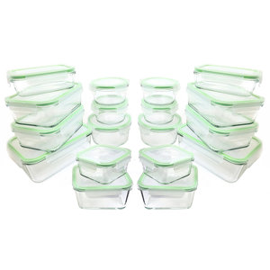 GoGreen Glassworks 18 Container Food Storage Set