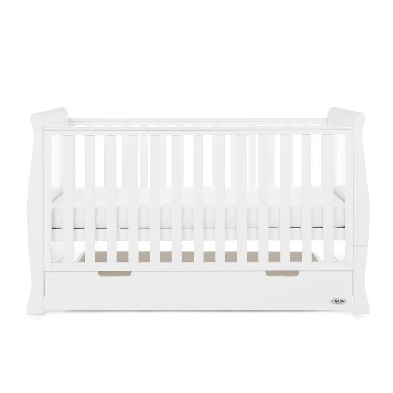 cot bed with drawer and changer on top