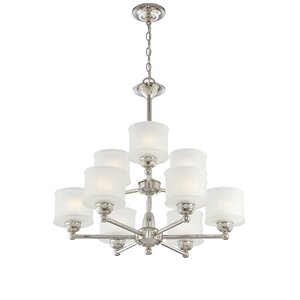 Beckemeyer 9-Light Drum Chandelier