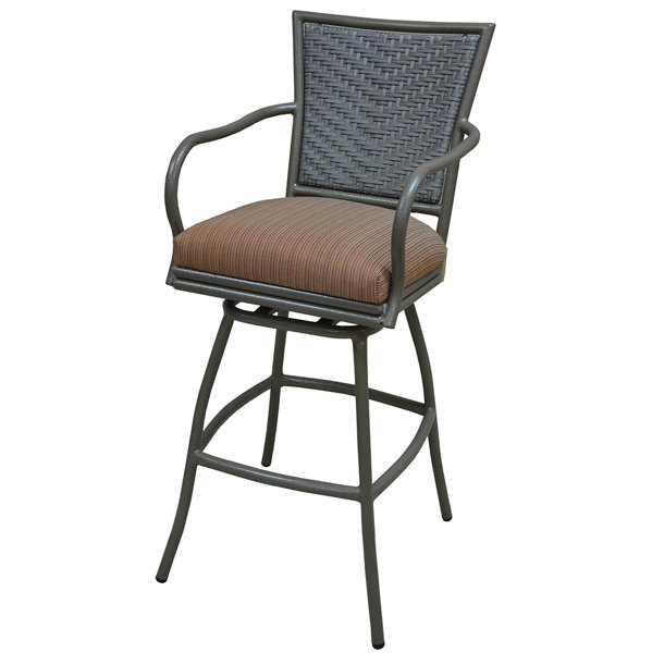 Erin 26 Patio Bar Stool with Cushion by Tobias Designs| @ $470.00