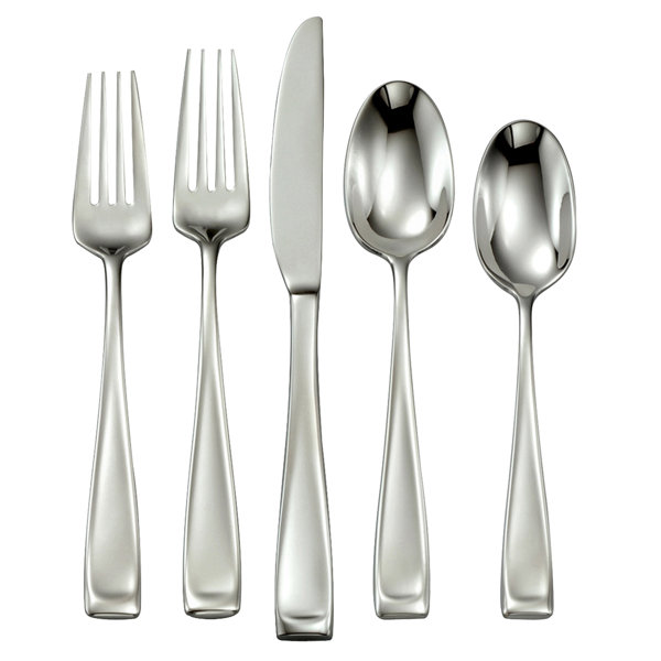 Best #1 Moda Formal 65 Piece 18/10 Stainless Steel Flatware Set, Service For 12 By Oneida Savings