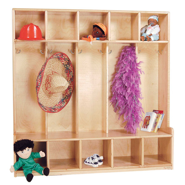 3 Tier 5 Wide Coat Locker by Wood Designs