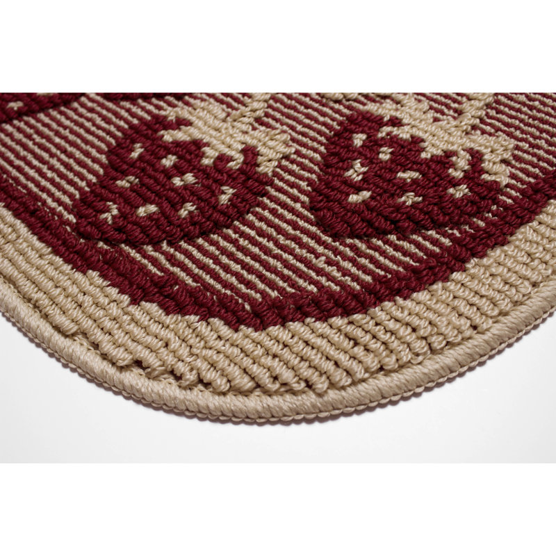 Structures Textured Loop Strawberry Field Wedge Slice Kitchen Area Rug