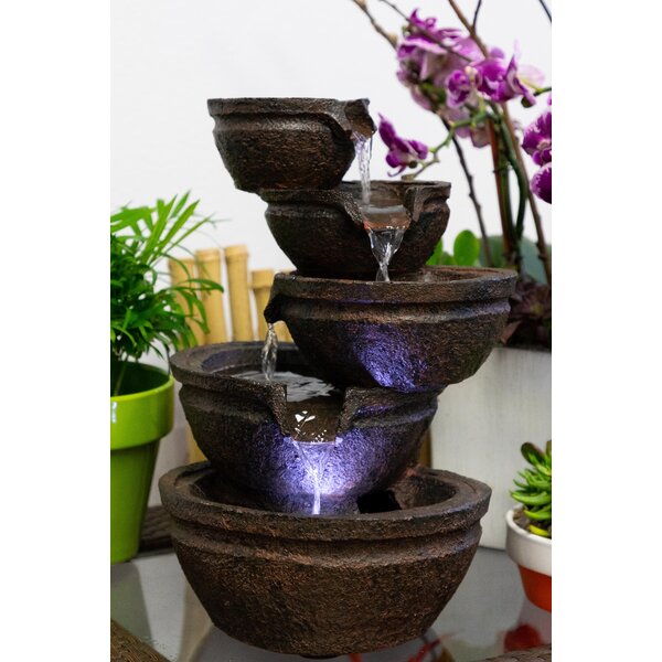 Resin Fountain with Light by Alpine