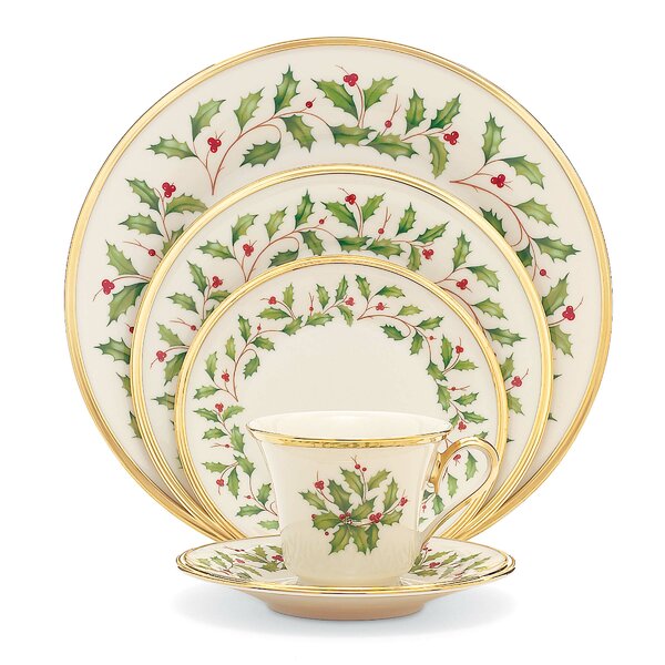 Holiday Bone China 5 Piece Place Setting, Service for 1 by Lenox