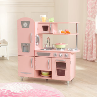 pink wooden kitchen