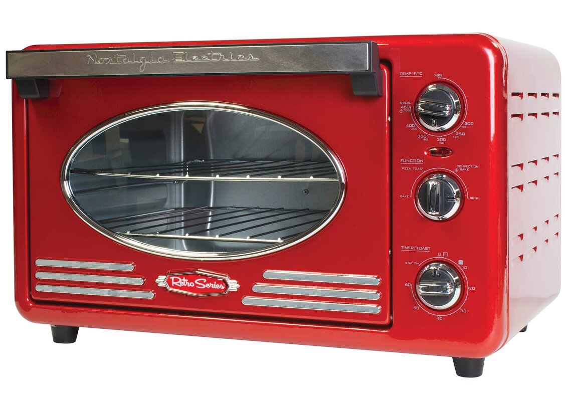 nostalgia retro convection toaster oven