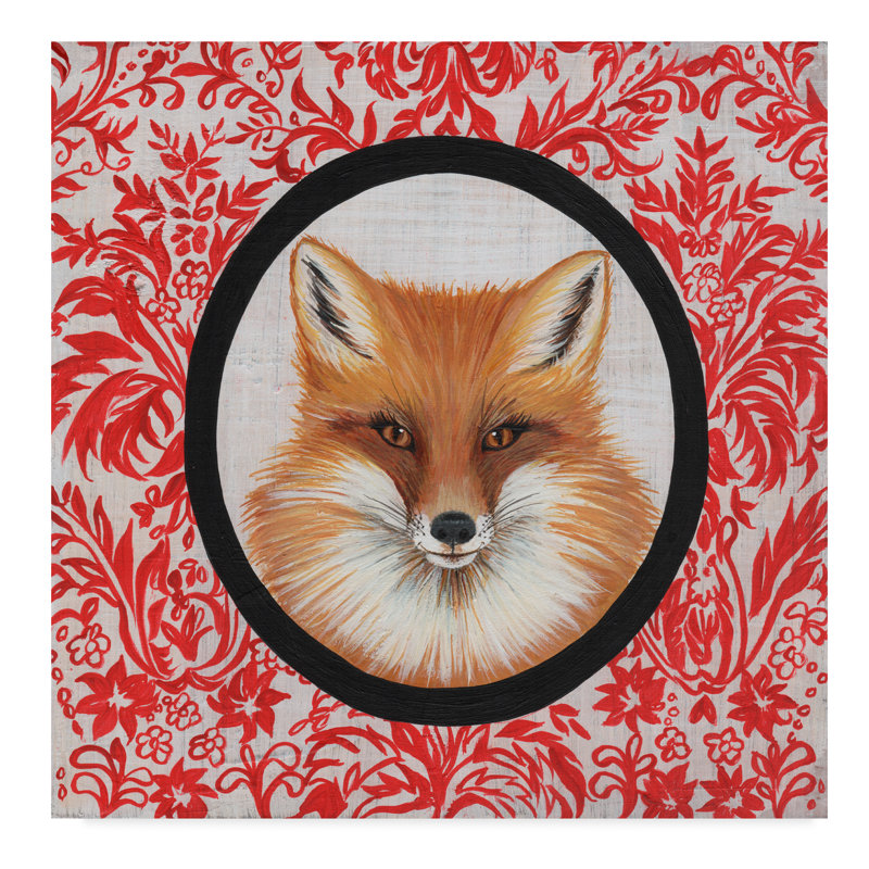 Trademark Art Fox Portrait Acrylic Painting Print On Wrapped