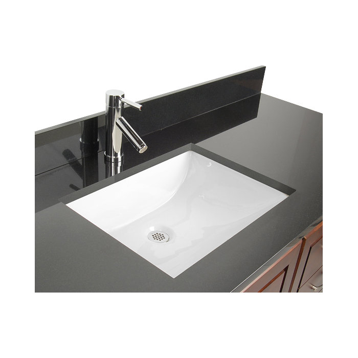 D Vontz Ceramic Rectangular Undermount Bathroom Sink With Overflow Ceramic Rectangular Undermount Bathroom Sink With Overflow