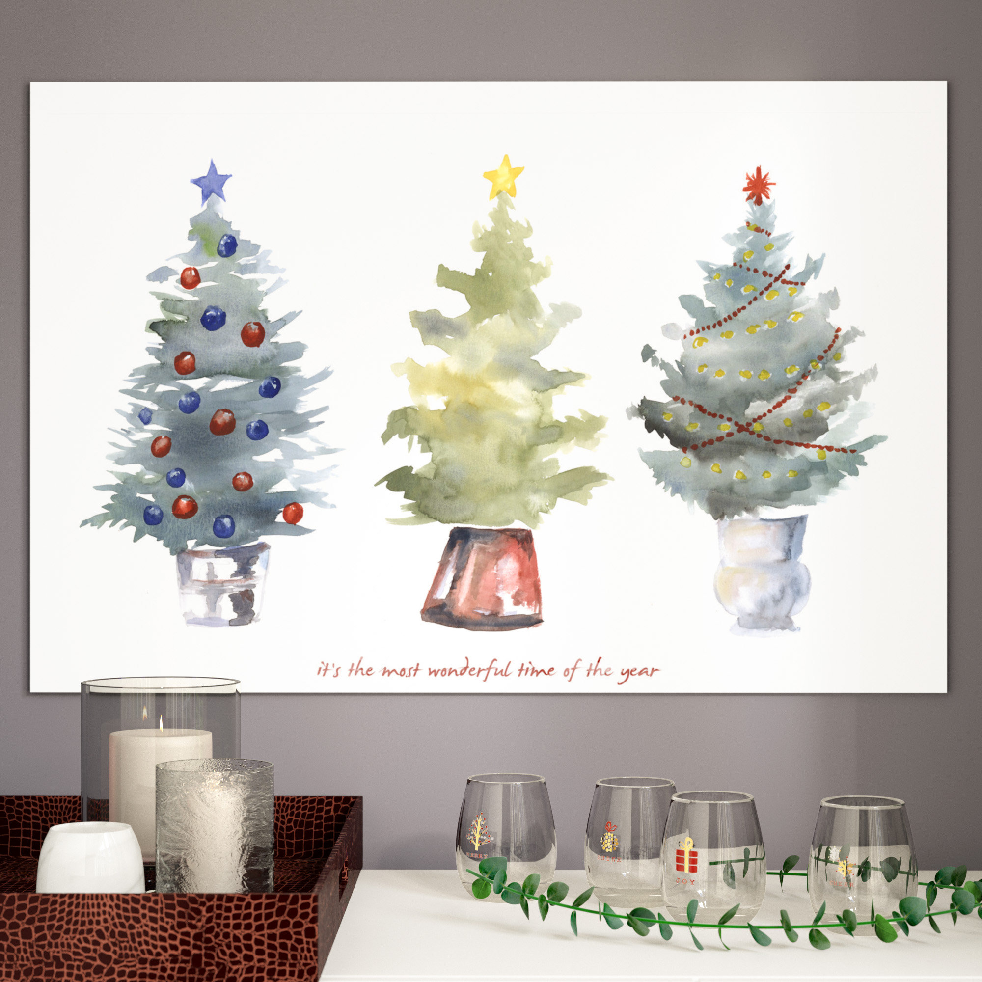 Christmas Trees Wall Art You Ll Love In 2020 Wayfair