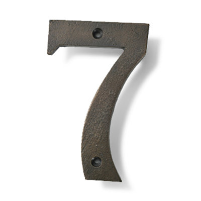4 House Number Six Hamilton Decorative Color Bronze Patina Number 7